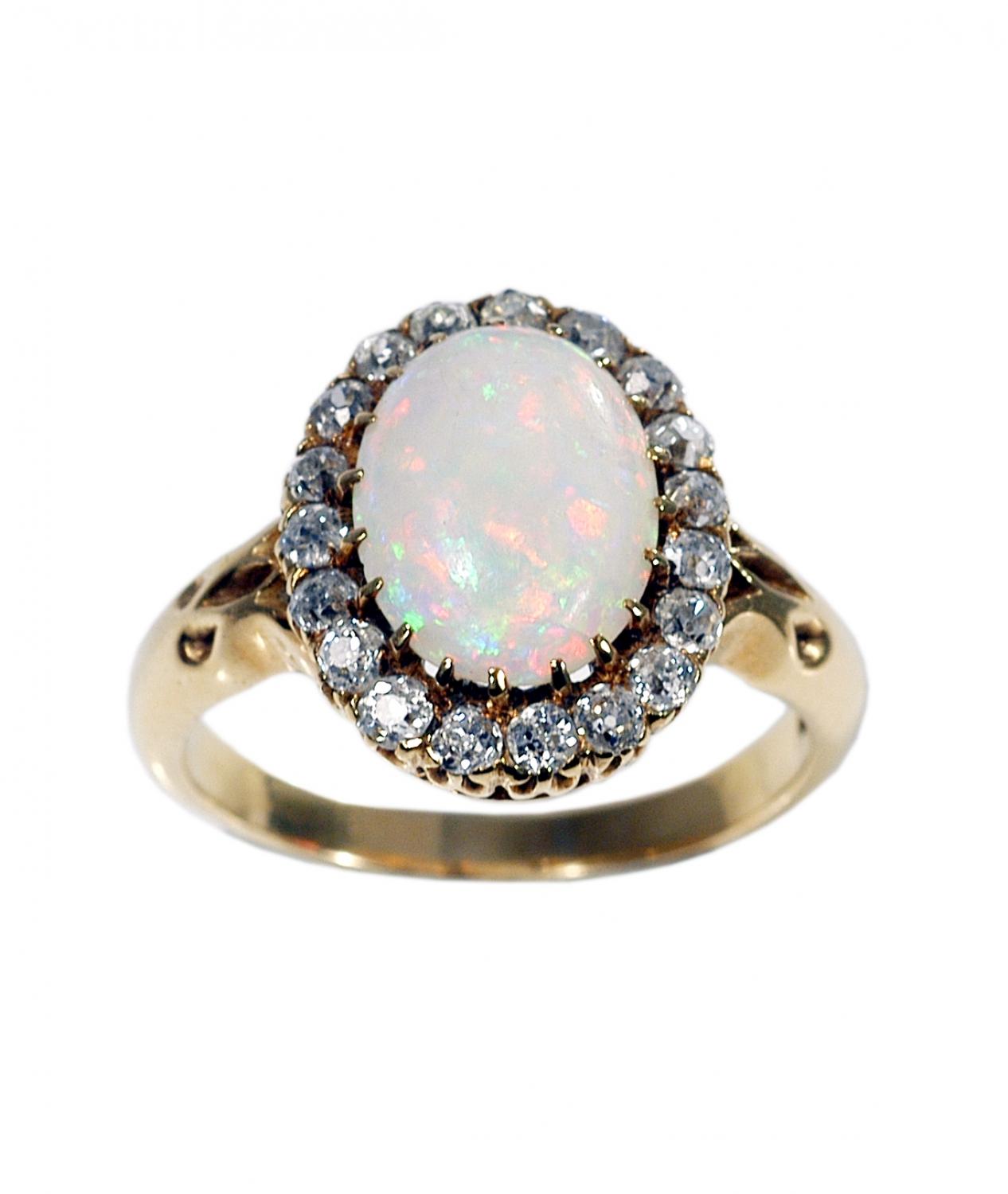 Opal and Diamond Ring 