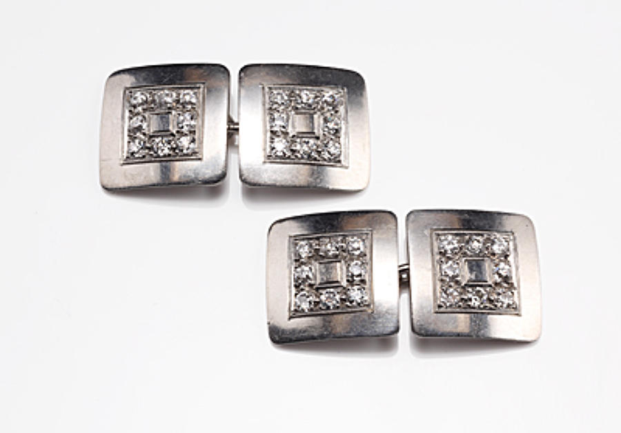 Diamond and Platinum Vintage Cufflinks