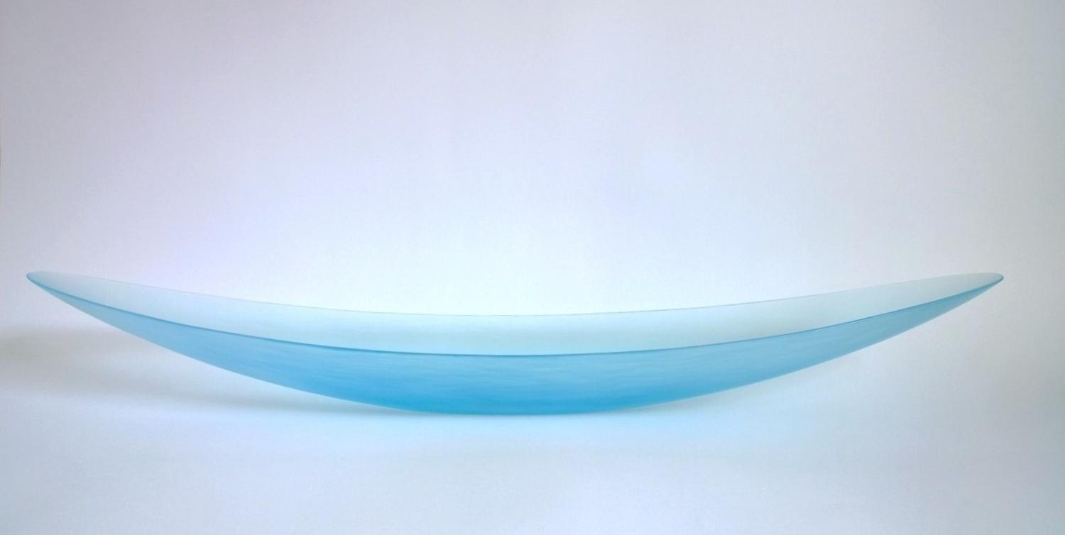 Venini Blue Glass Canoa Centrepiece