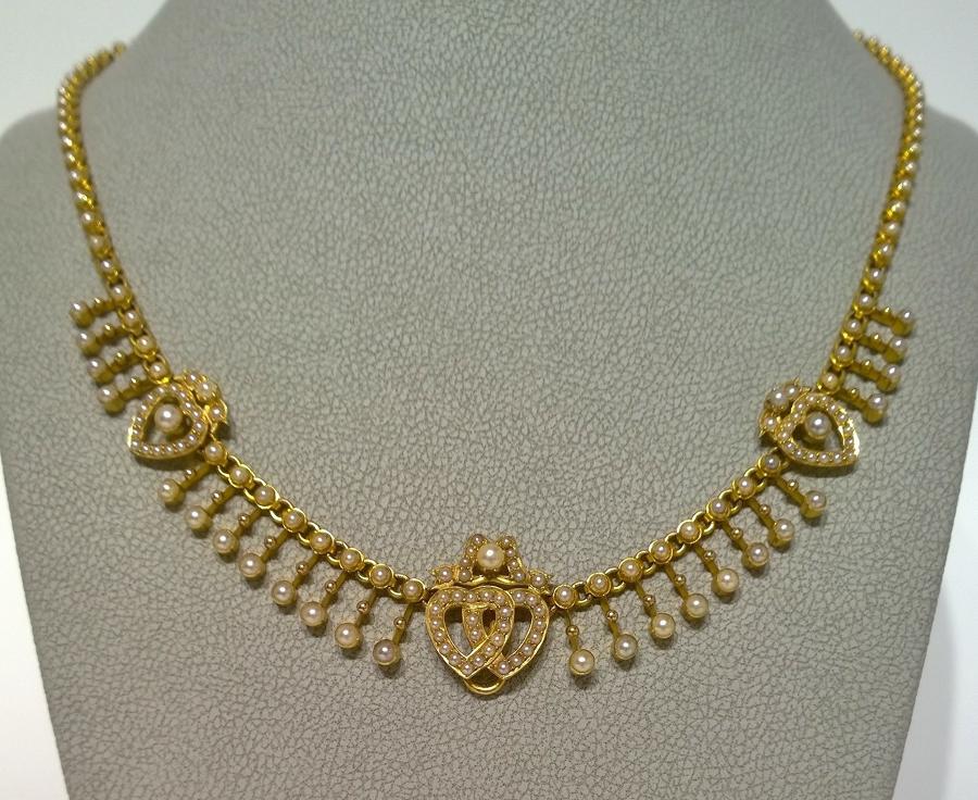 Victorian Gold and Pearl Necklace