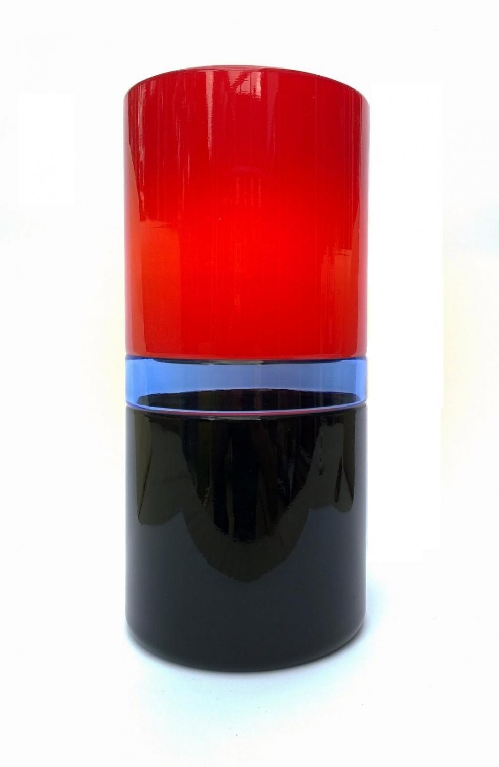 Venini Tuuli red glass vase