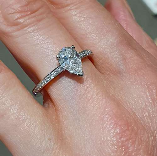 Pear-Shaped Diamond Ring