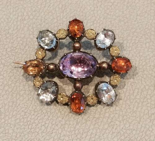 Regency multi stone brooch circa 1830