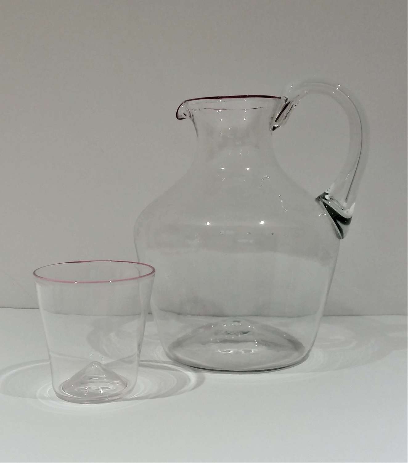Venini jug and eight glasses 1930's