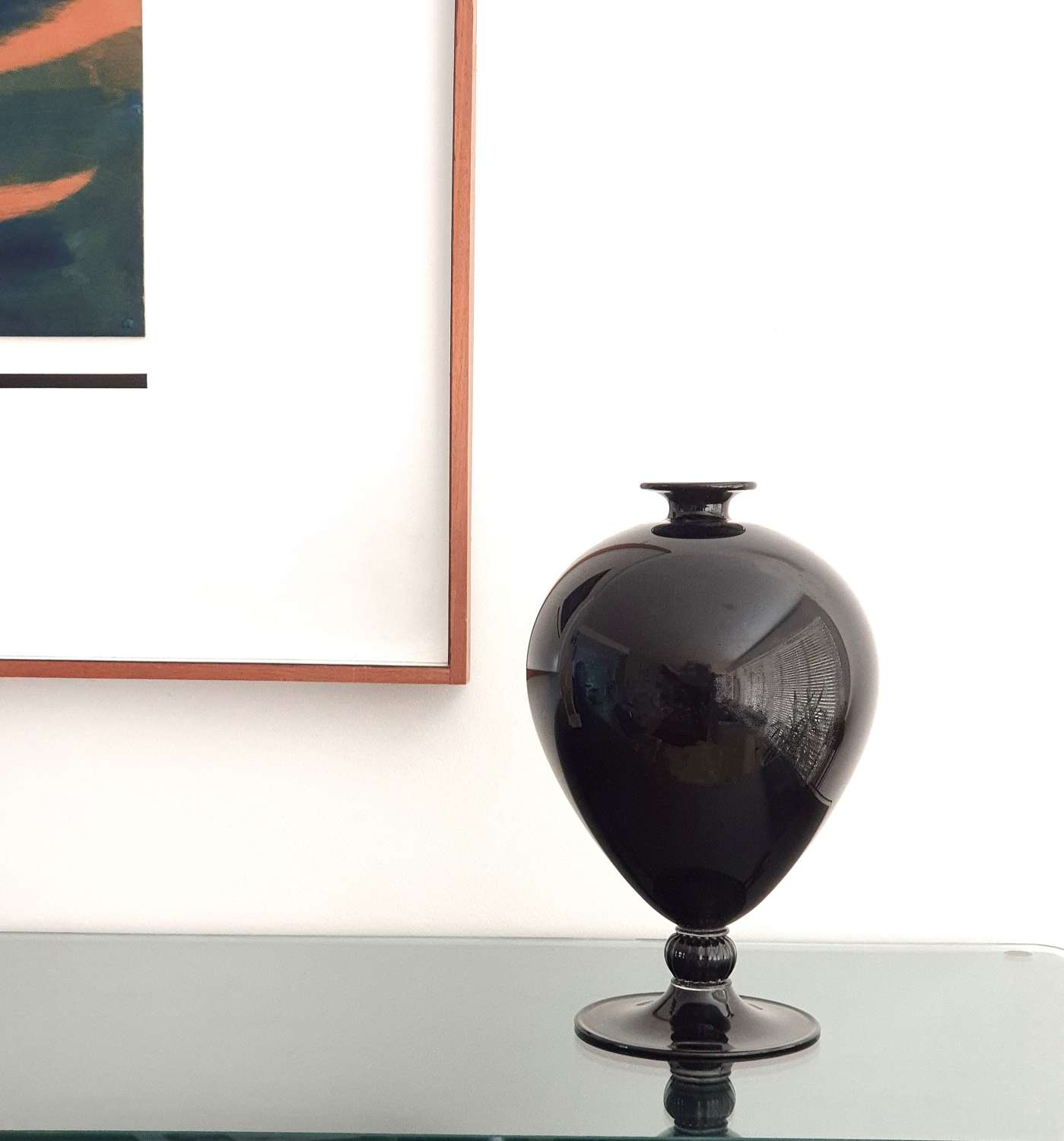 Venini Veronese black vase