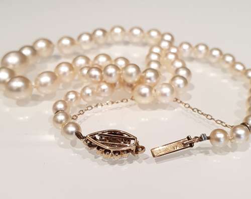 Akoya cultured pearl necklace