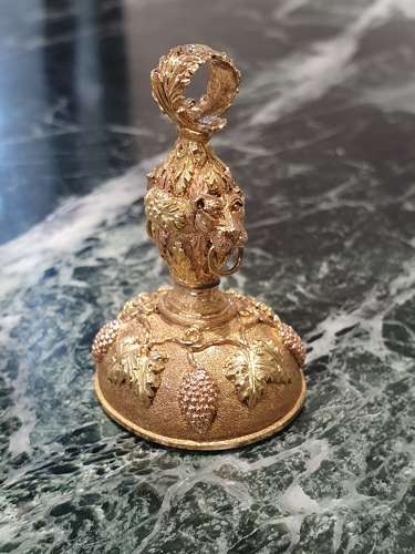 Georgian gold fob seal with intaglio attributed to Edward Burch