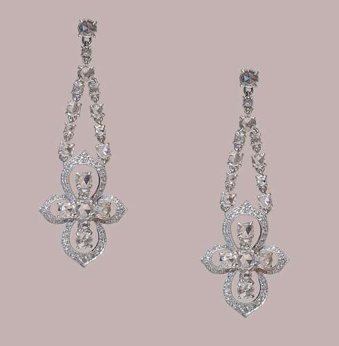 Diamond drop earrings