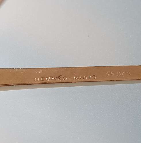 Hermes 18ct gold clou pin brooch